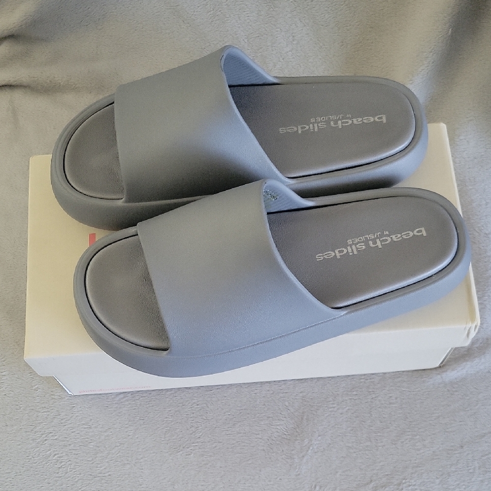 Beach Slides By J/SLides Grey Eva Squish NEW Sz 8 And 10